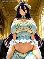 albedo_(overlord), overlord_(maruyama), odysseyai, 1girl, 1girls