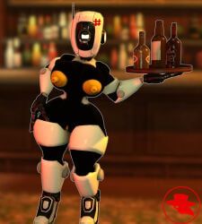 glados, glados_(humanoid), portal_(series), boiboi9999, bottles