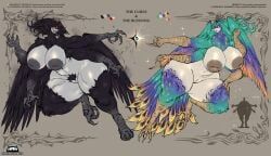 the_looming_curse_(zeblackballd), ze_blackball.d, zeblackballd_(artist), 2girls, 2girls1boy