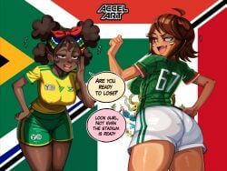 mexico-chan_(accelart), original_character, world_cup, accelart, 2girls