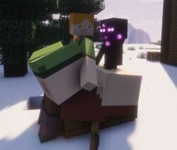 alex_(cyanu), alex_(minecraft), enderman, minecraft, bimbo