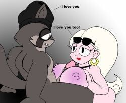 rocky_rakoon_(character), tia_(rocky_rakoon), rocky_rakoon, metateen, boobjob