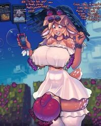 noelle_holiday, deltarune, snao, balls_growth, breast_expansion