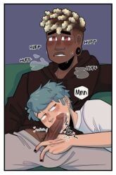 mint_(spicy_mints), spicy_mints, malcolm, biting_lip, biting_own_lip
