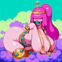 princess_bubblegum, adventure_time, zobizob, amputee, ball_gag