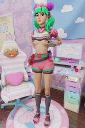 tropical_punch_zoey, zoey_(fortnite), fortnite, giocamolly, 1girls