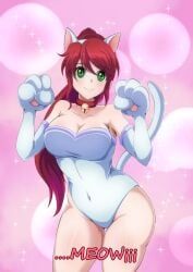 pyrrha_nikos, rwby, maikbeelzebub, 1girls, big_breasts