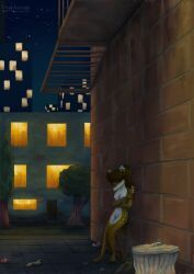 twaykoncita, 4_toes, 5_fingers, alley, anthro