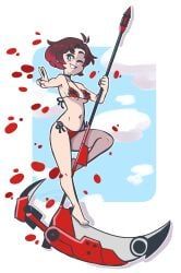 ruby_rose, rwby, 1girls, bikini, bikini_bottom