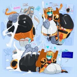 anon, tachy_(metal_cardbot), metal_cardbot, kilinah, against_surface