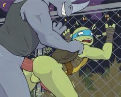 leonardo_(tmnt), rocksteady, teenage_mutant_ninja_turtles, marsminer, anal