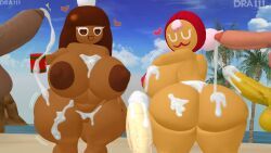 cherry_cookie, cocoa_cookie, cookie_run, cookie_run_kingdom, dra111_(artist)