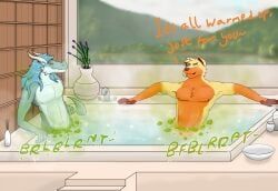 mythology, mintyn0tfresh, anthro, bath, bingo_(bingo_the_wolf)