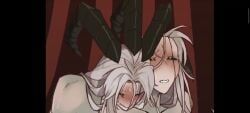 pierrot_(the_freak_circus), the_freak_circus, aggressivedog01_(artist), black_sclera, blush