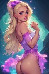 1girls, ass, bare_ass, blonde-haired_female, blonde_female