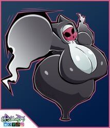 pixelluvbytez, boobs_bigger_than_head, breasts, breasts_bigger_than_head, demon
