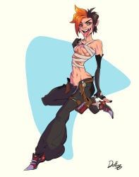 shayne_(battleborn), battleborn, dafuqart, 1girls, athletic_female