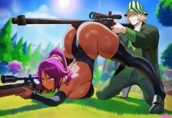 shihouin_yoruichi, urahara_kisuke, yoruichi, bleach, bleach:_sennen_kessen-hen