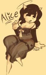 alice_angel, bendy_and_the_dark_revival, bendy_and_the_ink_machine, angel, angel_halo