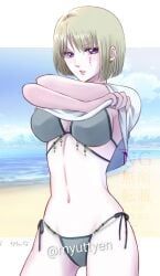 tsukuyo, gintama, myuttyen, bikini, blonde_hair