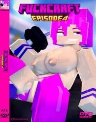 pinke_(pinkechan), minecraft, 1girl, big_breasts, breasts