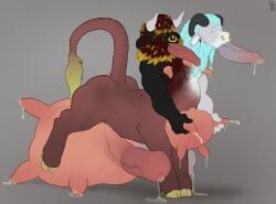 adelaide_(acluelessbull), gabriel_(acluelessbull), mot, animal_genitalia, animal_penis