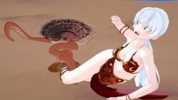 sarlacc, slave_leia_(cosplay), weiss_schnee, return_of_the_jedi, rwby