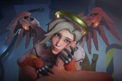 mercy, overwatch, hasfeldt, 1boy, 1girls