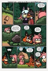 amy_rose, sticks_the_badger, sonic_(series), sqootshy, 2girls