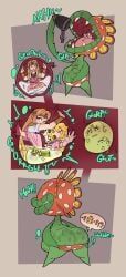 petey_piranha, princess_peach, princess_zelda, zelda_(a_link_between_worlds), a_link_between_worlds