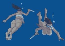 original_character, 1girls, ass, big_breasts, blue_eyes
