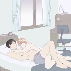 hinata, tobio_kageyama, haikyuu!!, yaoi