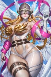 angewomon, digimon, neoartcore, 1girls, angel