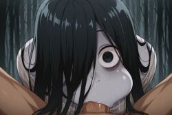 asui_tsuyu, sadako_yamamura, yamamura_sadako, 1boy, 1girl