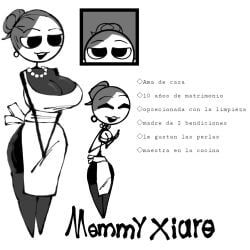 xiaro, xiaros_mom, mixka_li, 1girls, apron