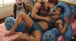 aomine_daiki, daiki_aomine, kagami_taiga, taiga_kagami, kuroko's_basketball