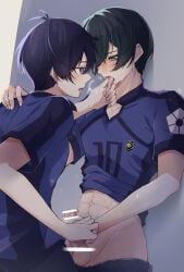 isagi_yoichi, itoshi_rin, blue_lock, abdomen, abs