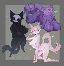 alice_(mewgenics), marshmallow_(mewgenics), morana_(mewgenics), mewgenics, cyber_d1e