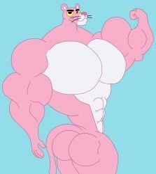 pink_panther, pink_panther_(series), wish-granter, 4_fingers, abs