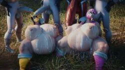 ahim_de_famille, emma_goodall, gia_moran, gokai_pink, gokai_yellow