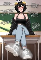 villainousvicky_(vtuber), classroom_of_the_elite, villainousvicky, 1girls, ahoge