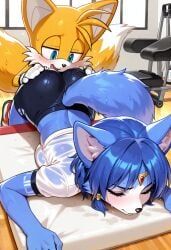 krystal, krystal_(star_fox), miles_tails_prower, tails_the_fox, nintendo