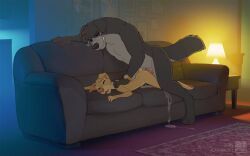 adam_wan, zaush, 1boy, 1girls, adult_on_cub