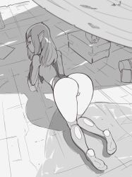 mutio, blue_submarine_no._6, suoiresnu, arm_fins, behind_view