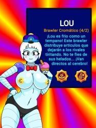 lou_(brawl_stars), brawl_stars, blue_background, breasts, exposed_pussy