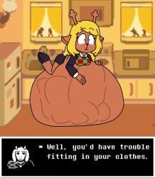 noelle_holiday, toriel, deltarune, peachytoadstool, angry_prey