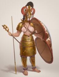 original, wassnonnam, 1girls, abs, armor