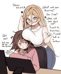 sky_(skyaboveme), skyaboveme, 2girls, beatiful_girl, big_breasts