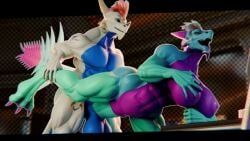 ace, mythology, balls, big_breasts, blue_body