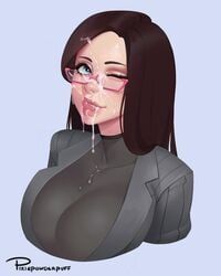 sylvia_(game), pixiepowderpuff, 1girls, ;q, after_fellatio